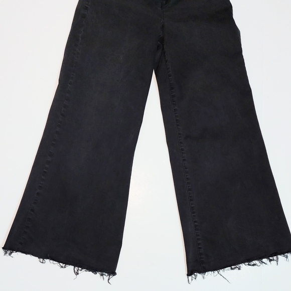 Frame Denim Black Le Palazzo Crop in Film Noir, Size 28 - Picture 9 of 10